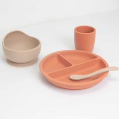 Puériculture-Coffret repas en silicone pour bébé - 4 pièces