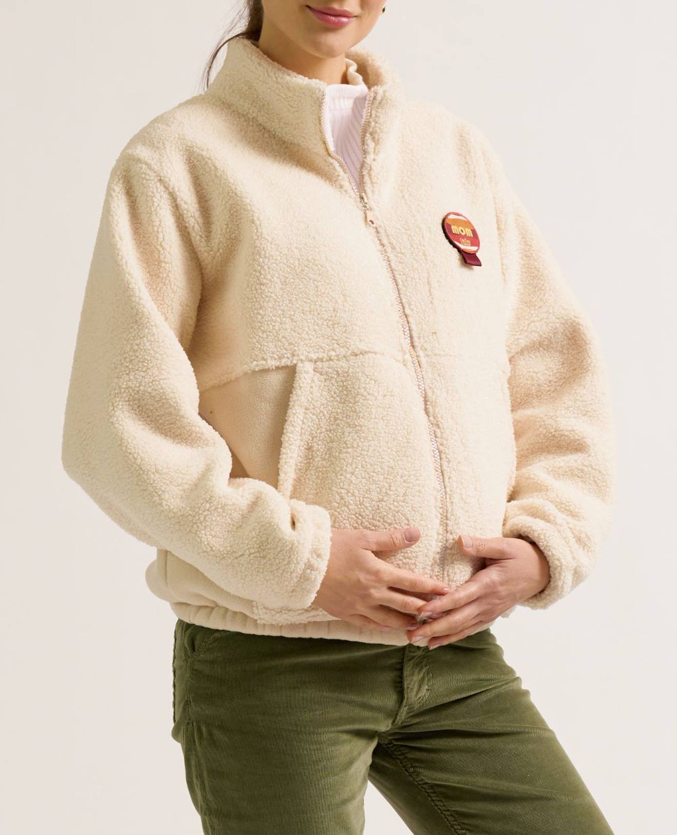 Veste Polaire De Grossesse Et Portage Sasha Beige