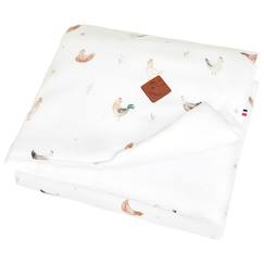 Linge de maison et décoration-Linge de lit bébé-Couverture réversible en satin de coton gallina
