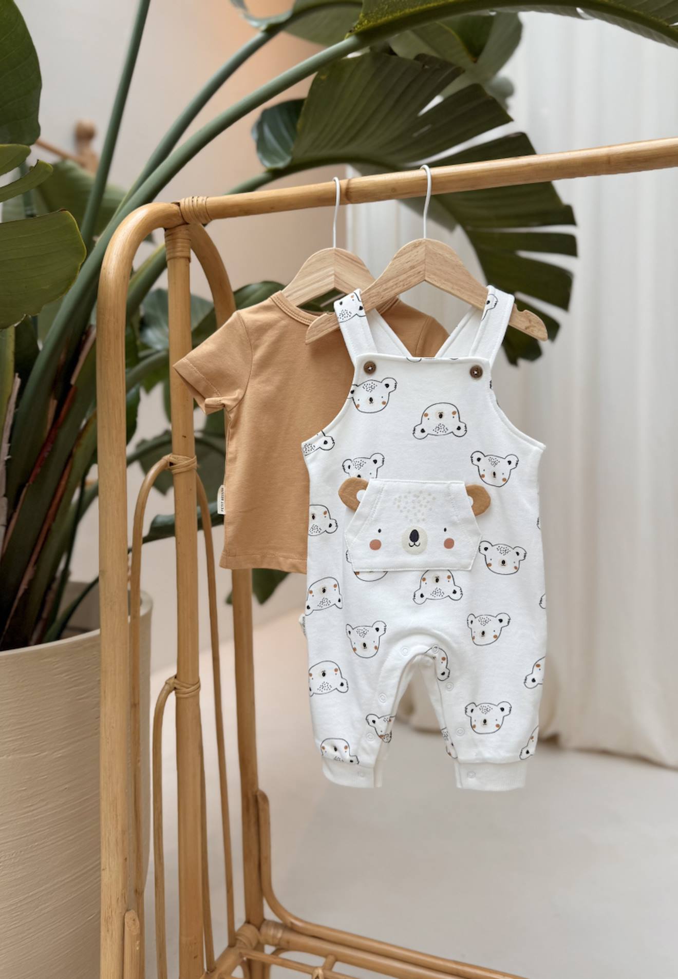 Ensemble Salopette Bébé Et T-shirt Mini Rêve Ecru