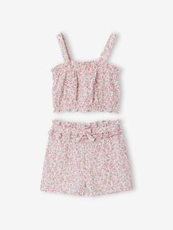 Ensemble short fille gaze coton  - vertbaudet enfant