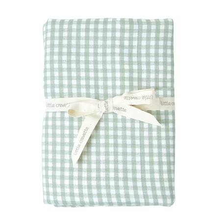 Maxi lange gaze de coton bio Ananas+Baleine+Cerises+Citrons+Colibri+Fleurs beiges+Sable+Vichy vert 27 - vertbaudet enfant 