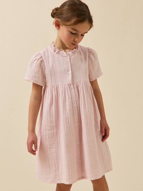 Fille-Robe en gaze de coton