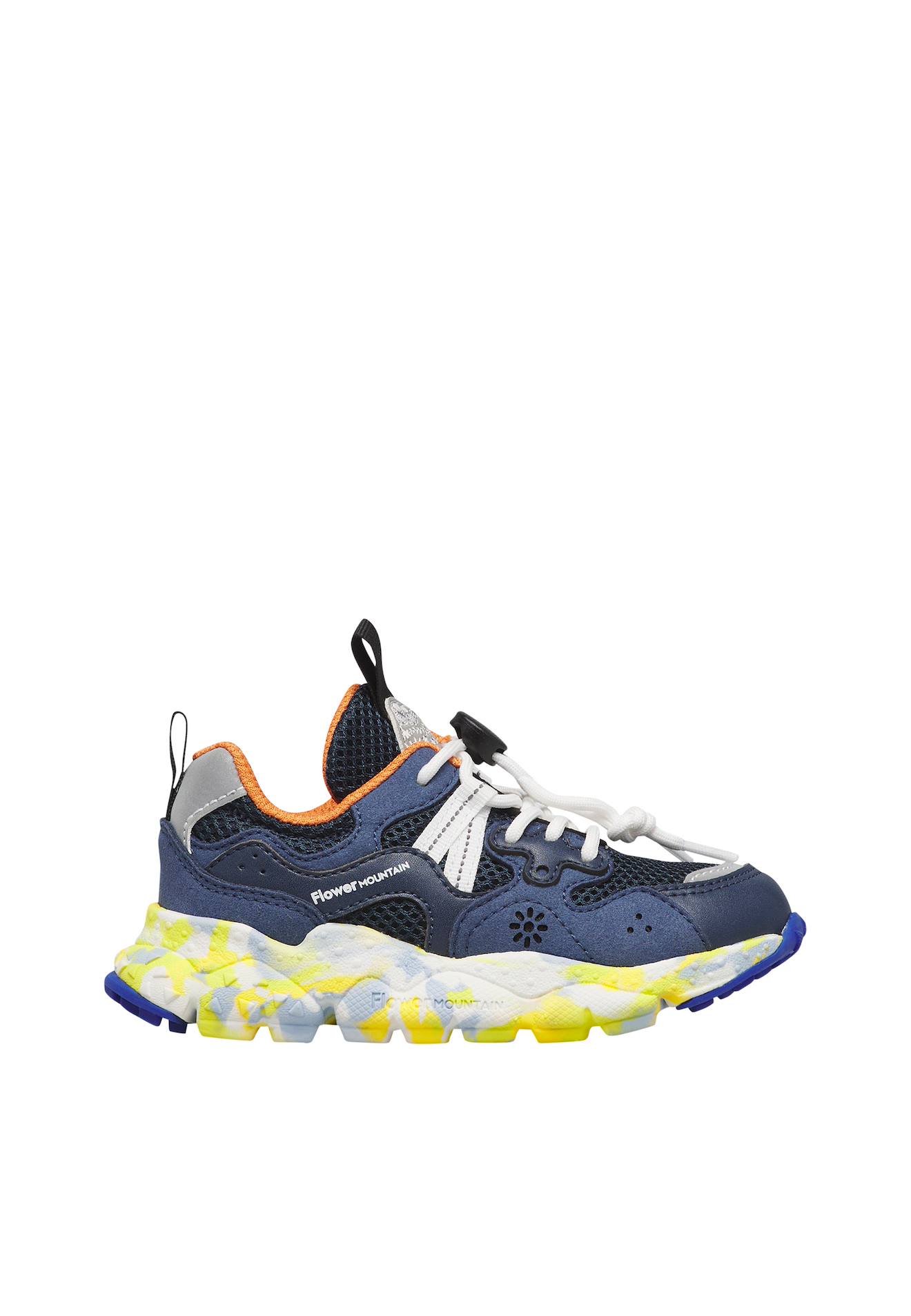 Sneakers En Simili Cuir Et Tissu Technique Yamano 3 Junior. Marine-