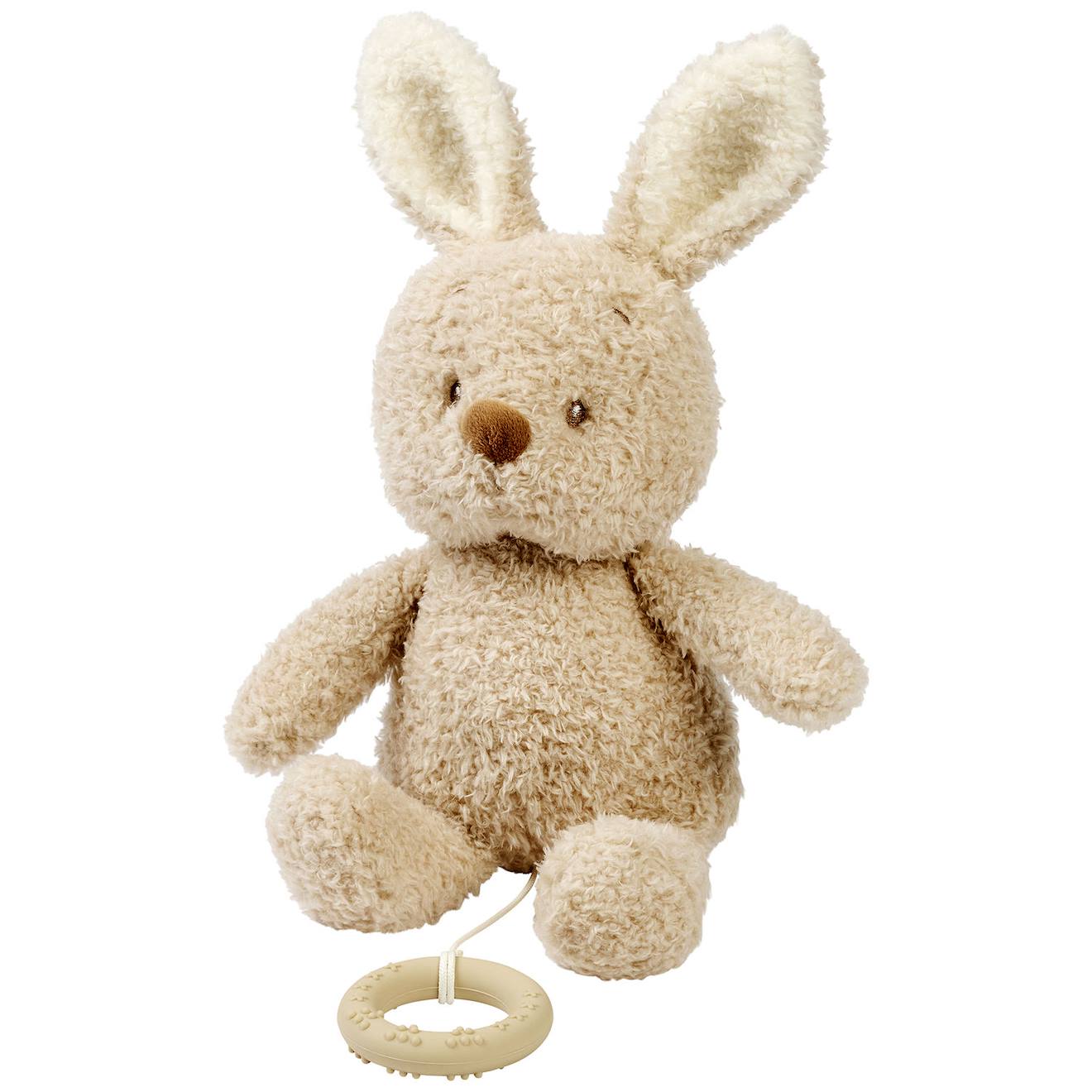 Peluche Musicale Lapin En Tissu Doux Avec Mélodie Intégrée Beige