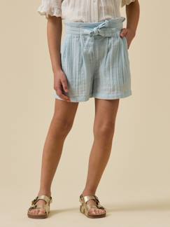 -Short fille en gaze de coton - collection junior