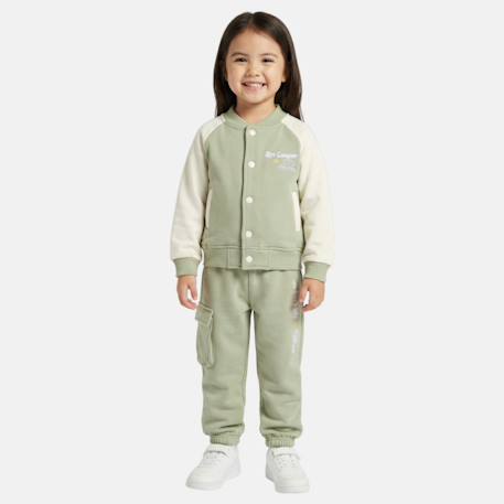 Ensemble survêtement fille avec une veste manches longues et un jogging  - vertbaudet enfant