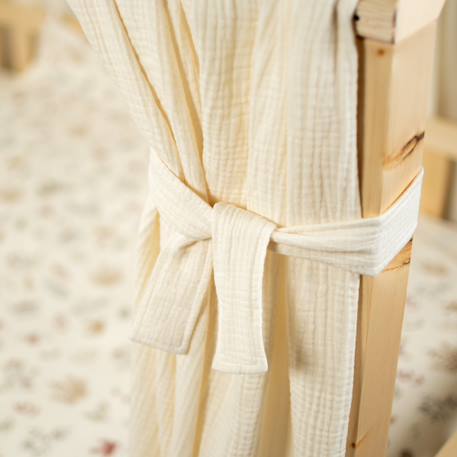 Ciel de lit cabane en gaze de coton duo 330 cm Beige+Blanc+Bleu+Camel+Écru+Gris+Marron+Rose+Terracotta+Vert 27 - vertbaudet enfant 