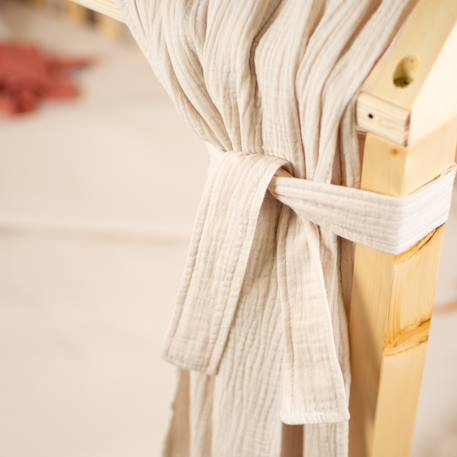 Ciel de lit cabane en gaze de coton duo 330 cm Beige+Blanc+Bleu+Camel+Écru+Gris+Marron+Rose+Terracotta+Vert 5 - vertbaudet enfant 