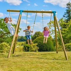 -Portique 2 balançoires balandier bois h224cm