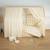 Ciel de lit cabane en gaze de coton duo 330 cm Beige+Blanc+Bleu+Camel+Écru+Gris+Marron+Rose+Terracotta+Vert 26 - vertbaudet enfant 