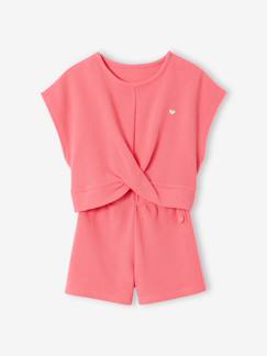 Ensemble fille t-shirt short en maille fantaisie  - vertbaudet enfant