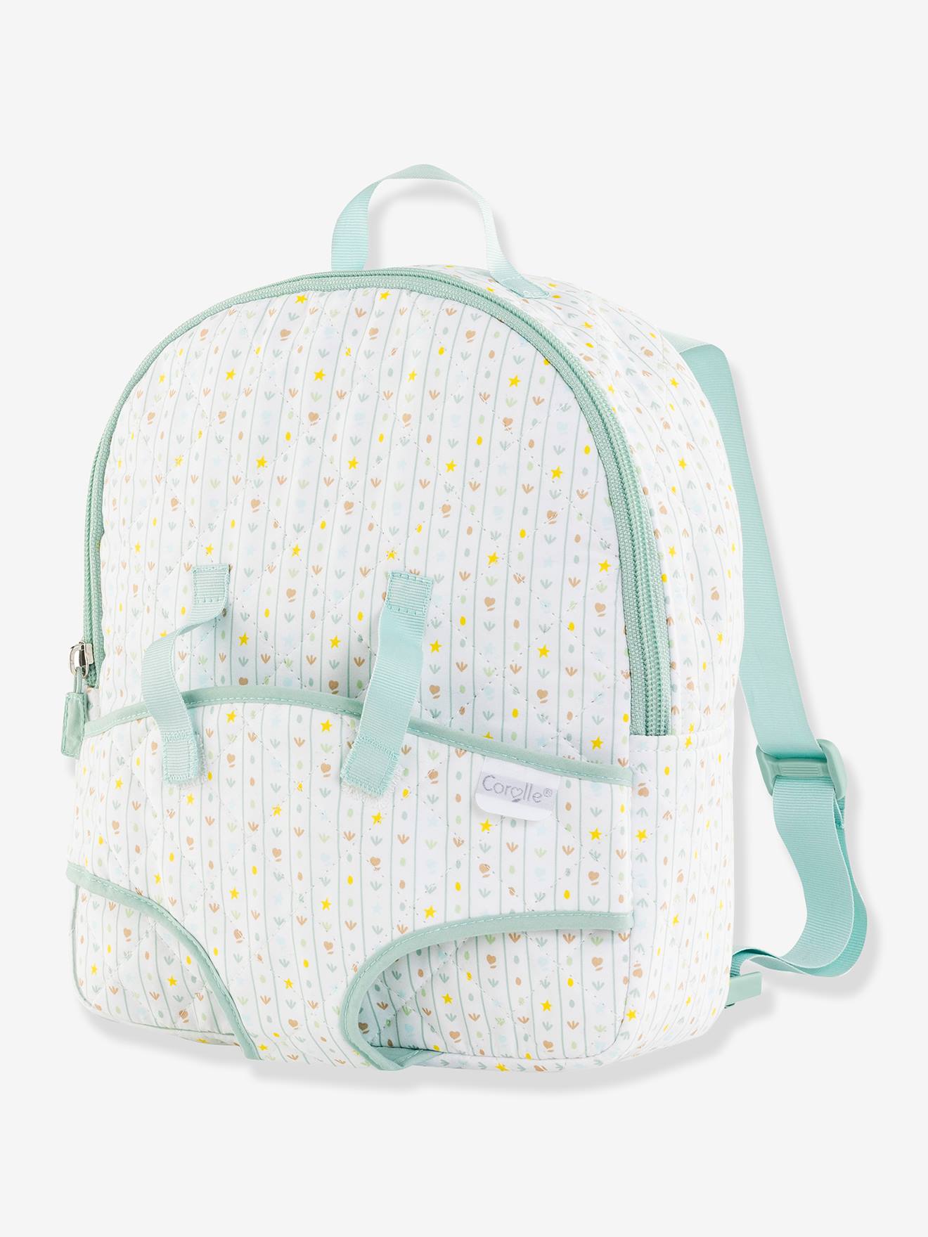 Sac à dos porte-poupon étoiles vert