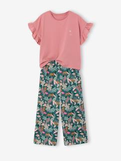 Ensemble T-shirt pantalon large fille  - vertbaudet enfant