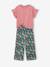 Ensemble T-shirt pantalon large fille blush+écru 1 - vertbaudet enfant 