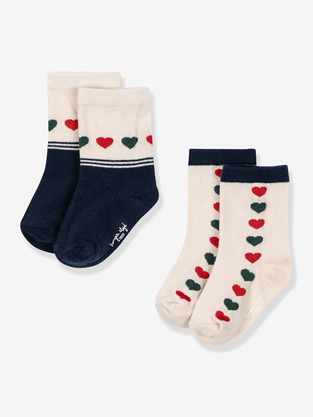 Chaussettes cœurs blanc