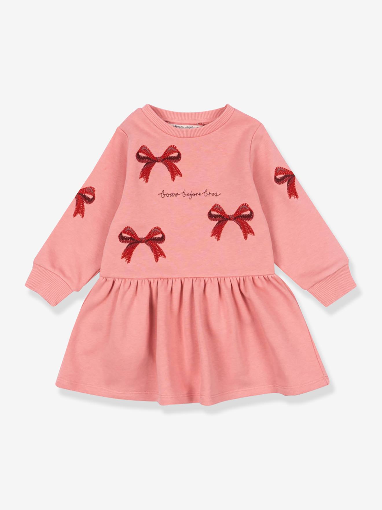 Robe sweat évasée rose