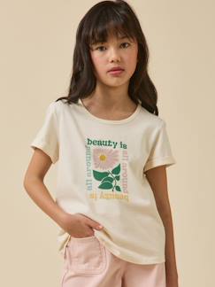 T-shirt fleur  - coton biologique  - vertbaudet enfant