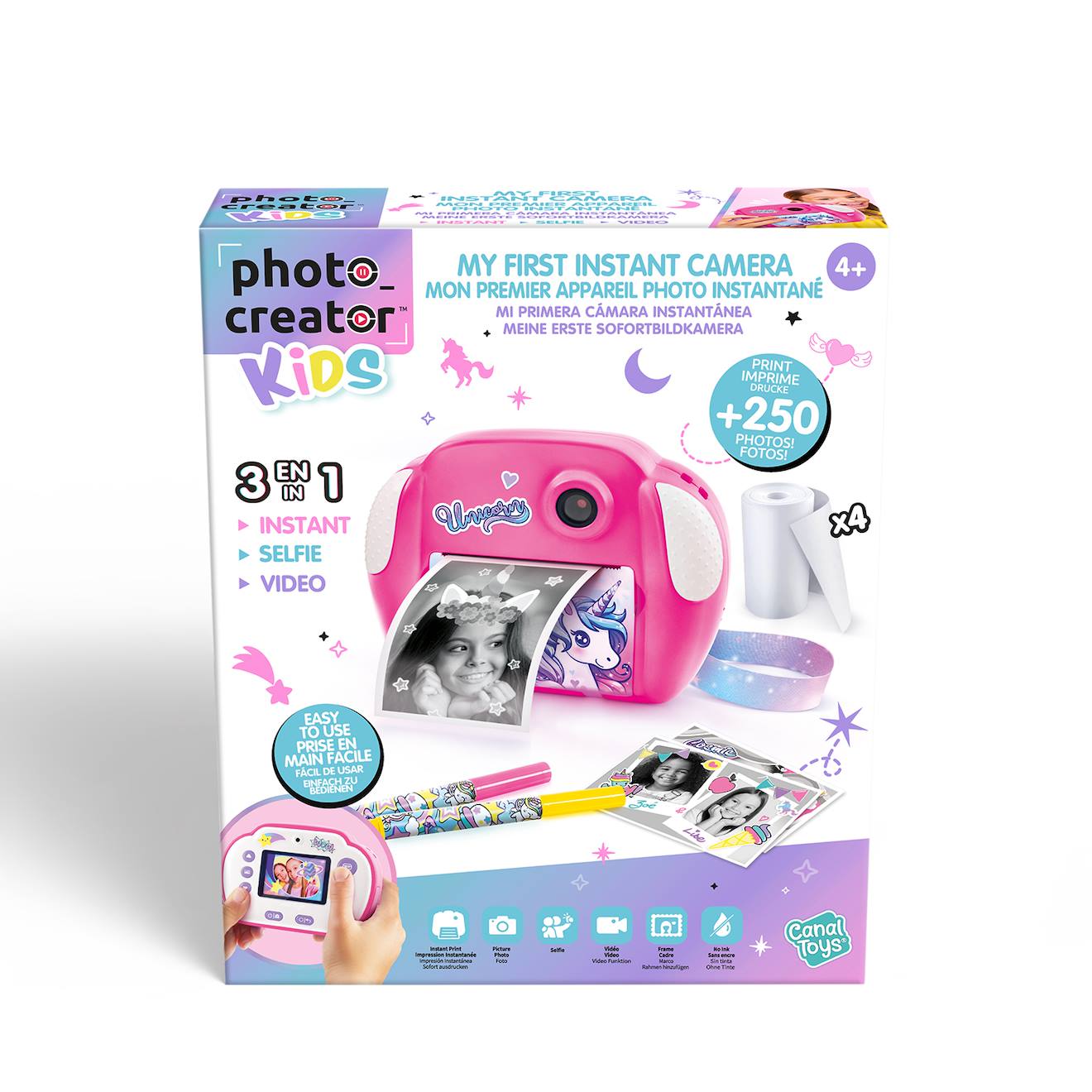 Appareil Photo À Impression Instantanée Junior - Thème Licorne Rose