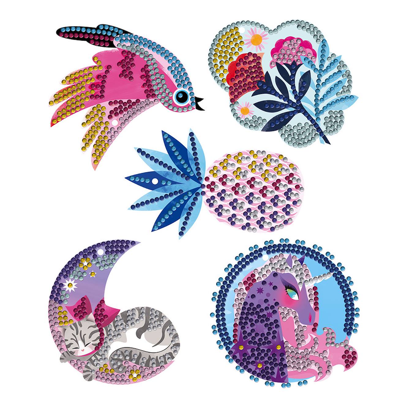 Pixel art strass jolies décos rose