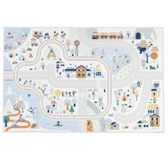 Jouet-Premier âge-Tapis d'éveil et portiques-Tapis de jeu avec circuit, la vallée blanche