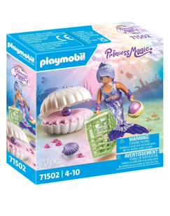 Jouet-Jeux d'imagination-Figurines, mini mondes, héros et animaux-Sirène avec coquillage et perle 71502