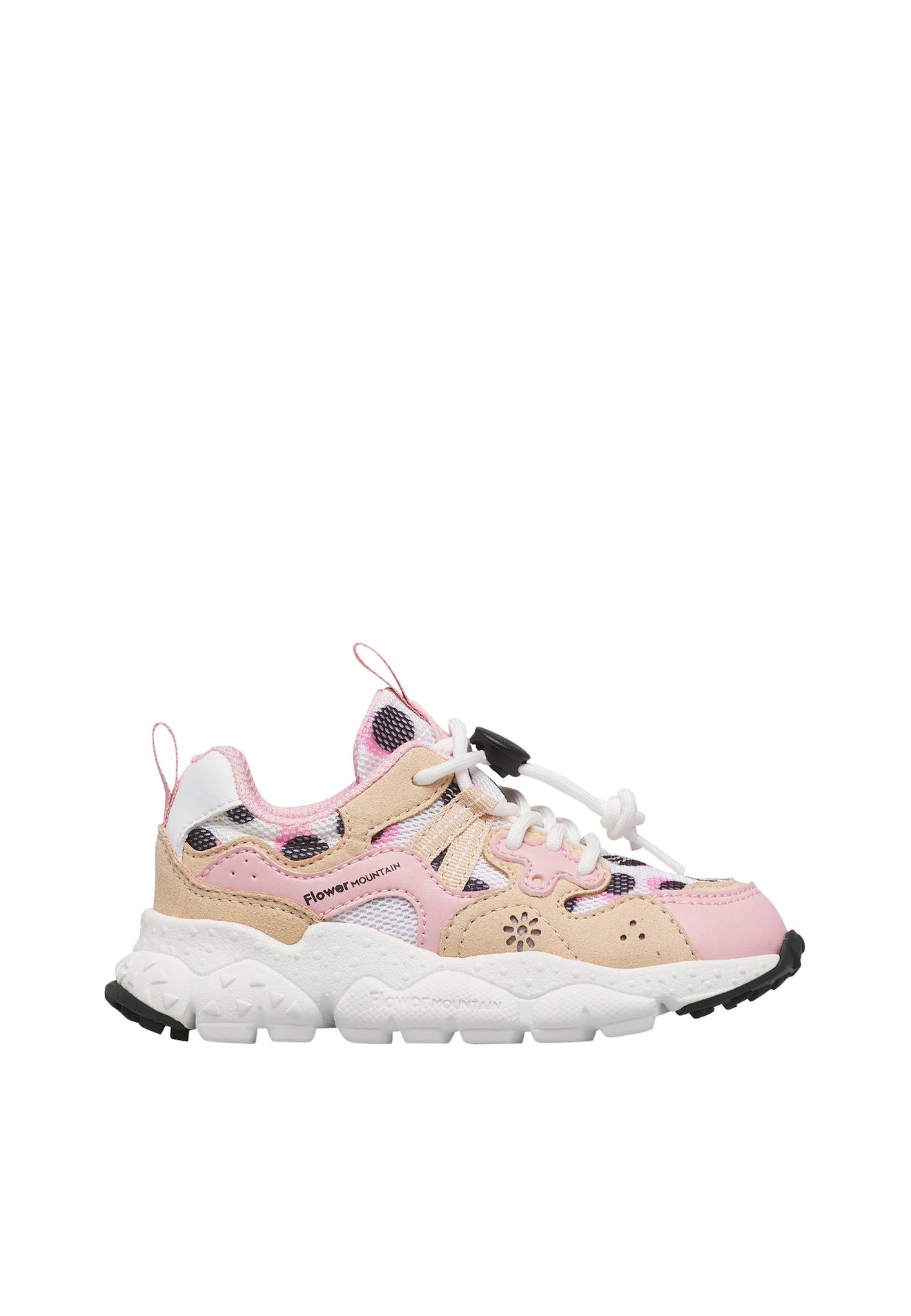 Sneakers En Simili Cuir Et Tissu Technique Yamano 3 Junior. Rose Poudré-noir Sneakers En Simili Cuir Et Tissu Technique Yamano 3 Junior. Rose Poudré-noir