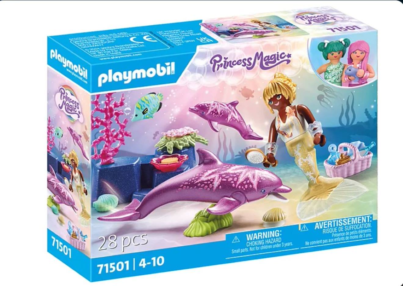 Princess Magic Sirène Avec Dauphins 71501 Multicolore