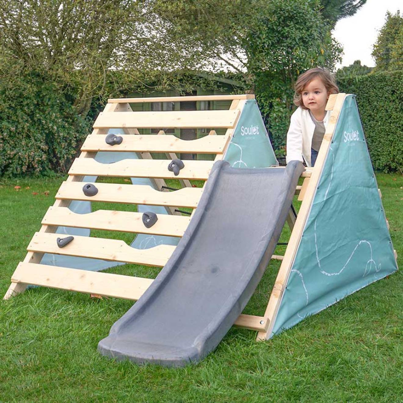 Aire De Jeux Bébé Avec Toboggan Hercule Marron (soulet) - Image 1