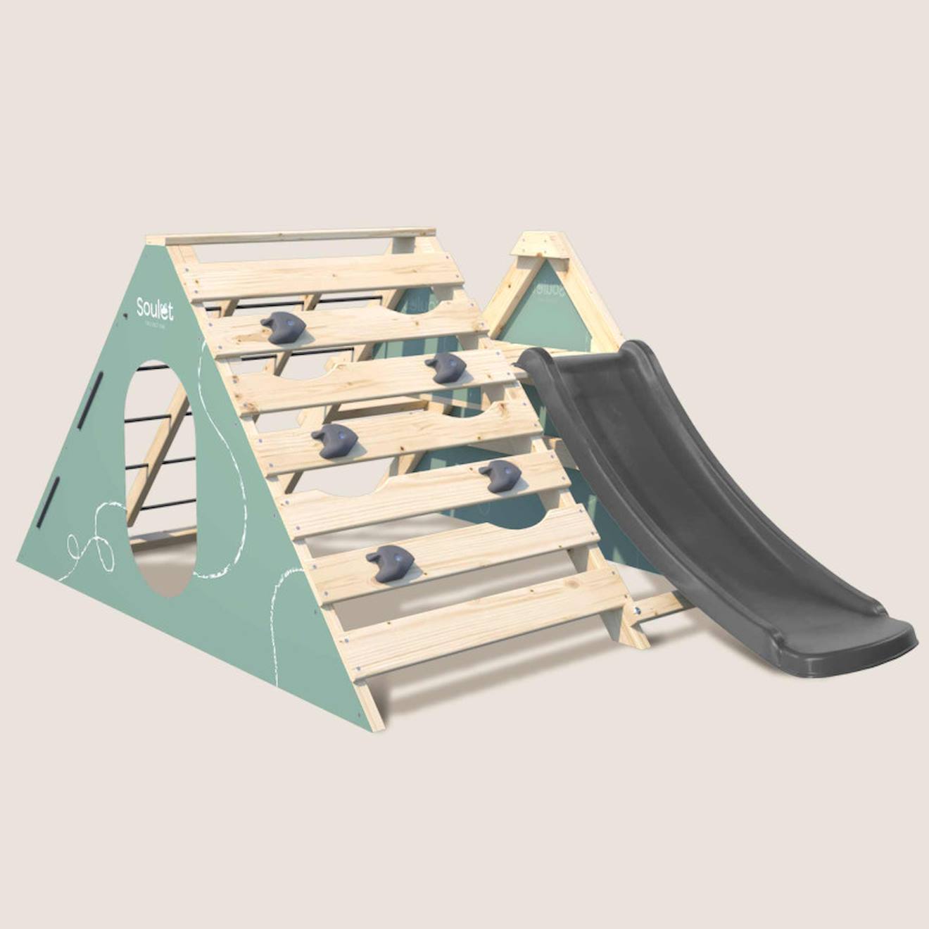 Aire De Jeux Bébé Avec Toboggan Hercule Marron (soulet) - Image 2