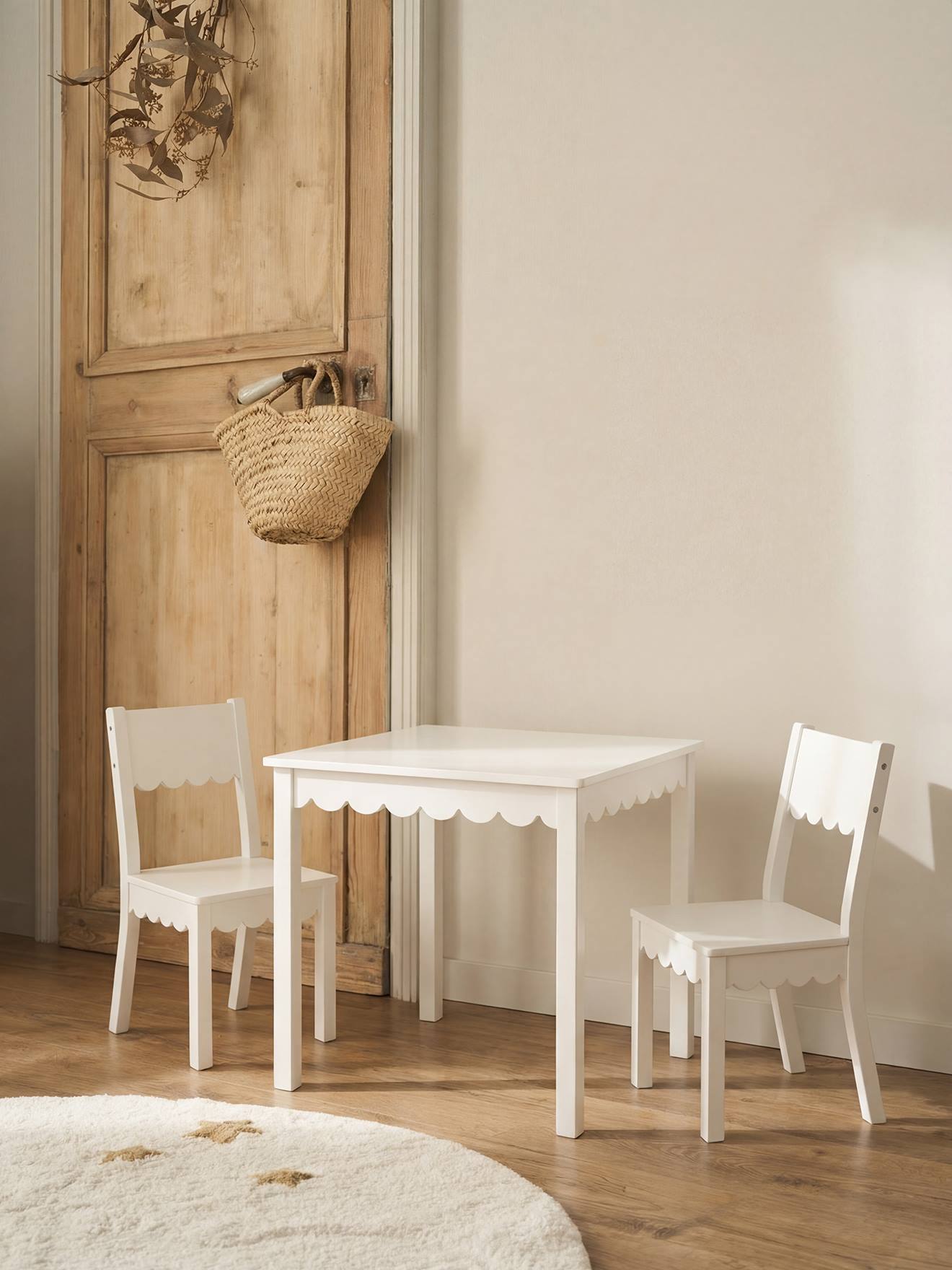 Table et chaises enfant Feston blanc