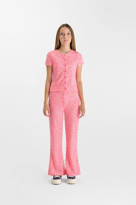 Pantalon flare fabiagi Pink fluo 2 - vertbaudet enfant 