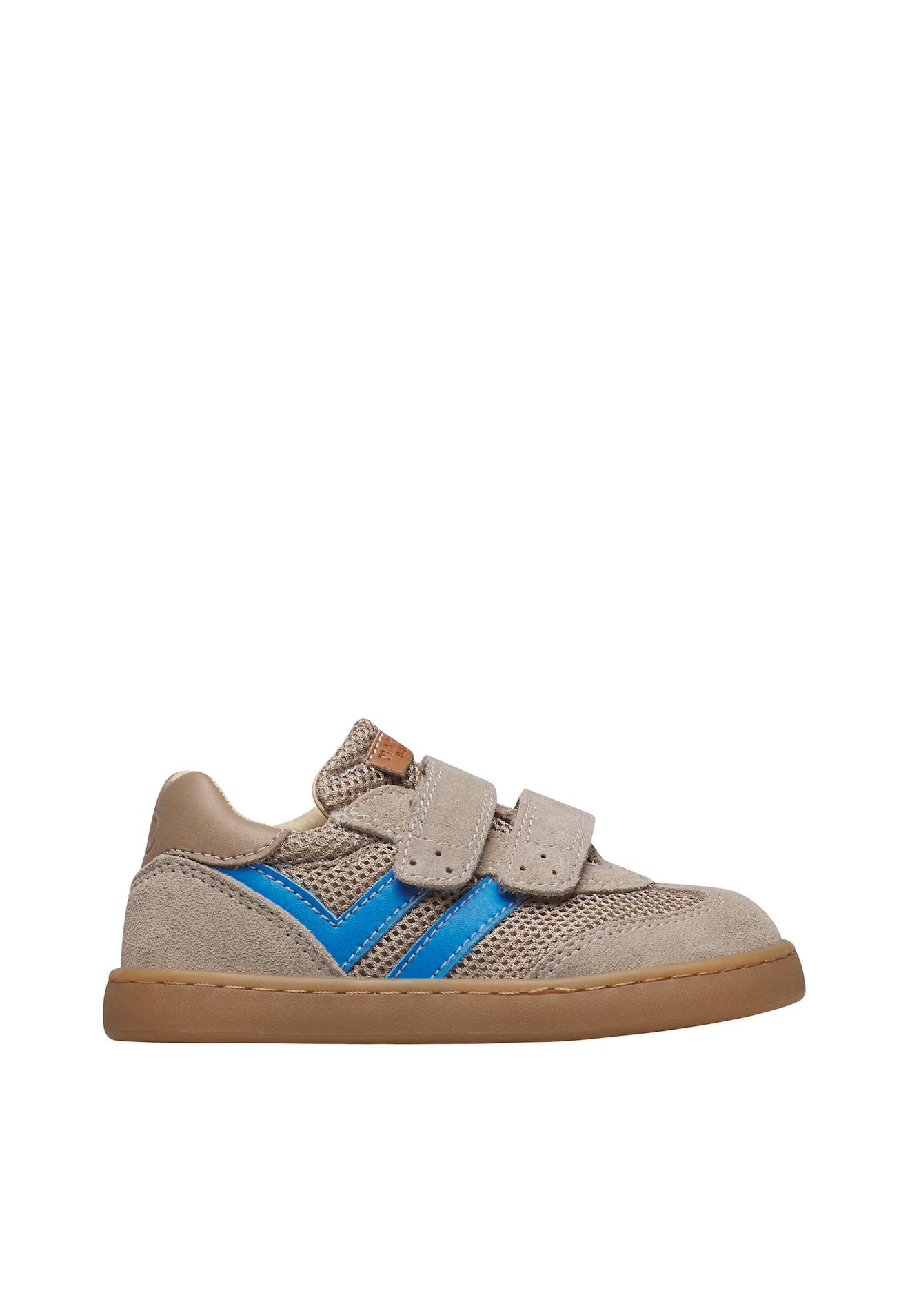 Sneakers Pieds Nus En Cuir Et Tissu Kevis 2 Vl. Gris Tourterelle