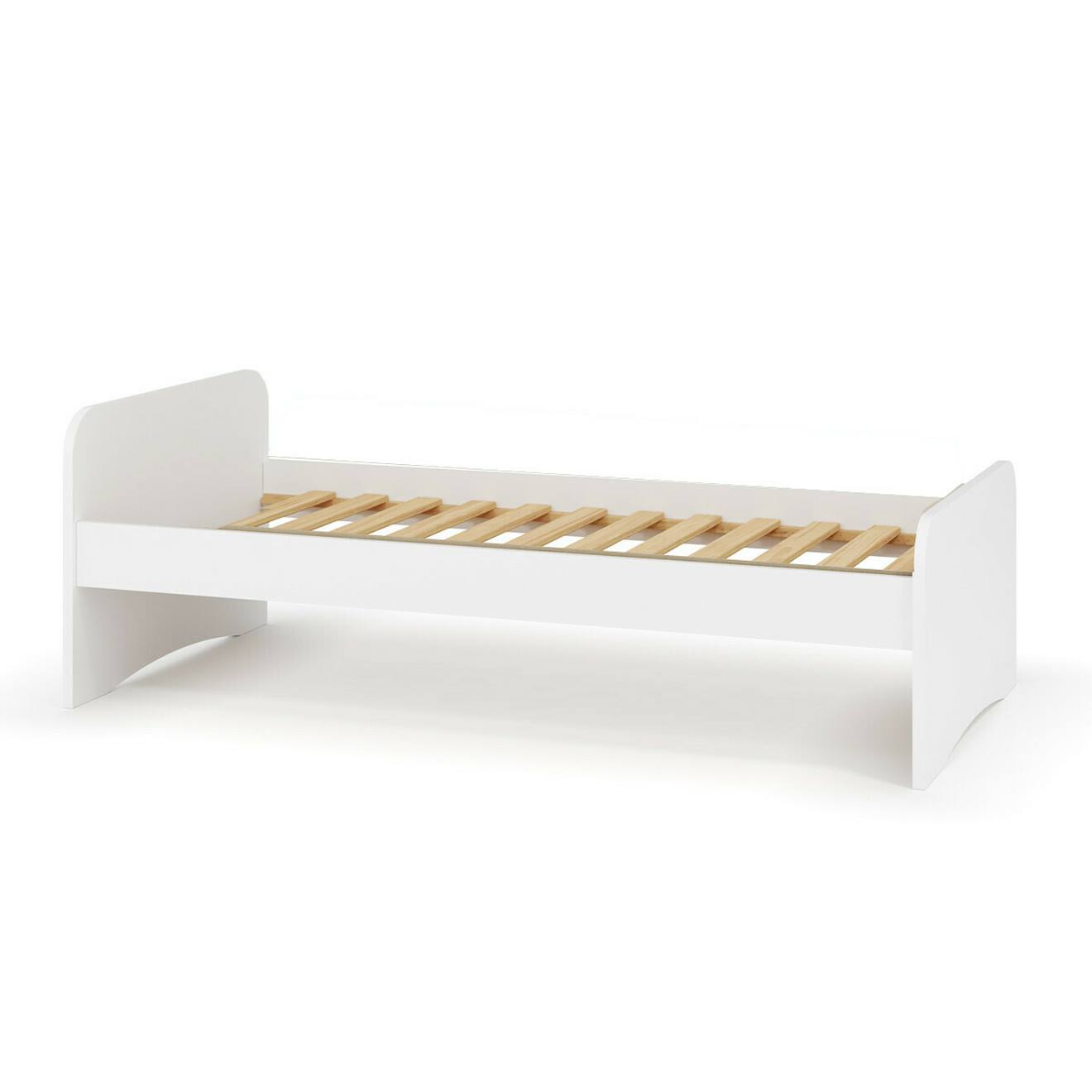 Lit Bois Massif Talia Blanc Lit Bois Massif Talia Blanc