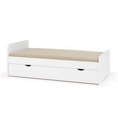 Chambre et rangement-Chambre-Lit gigogne avec matelas bois massif talia