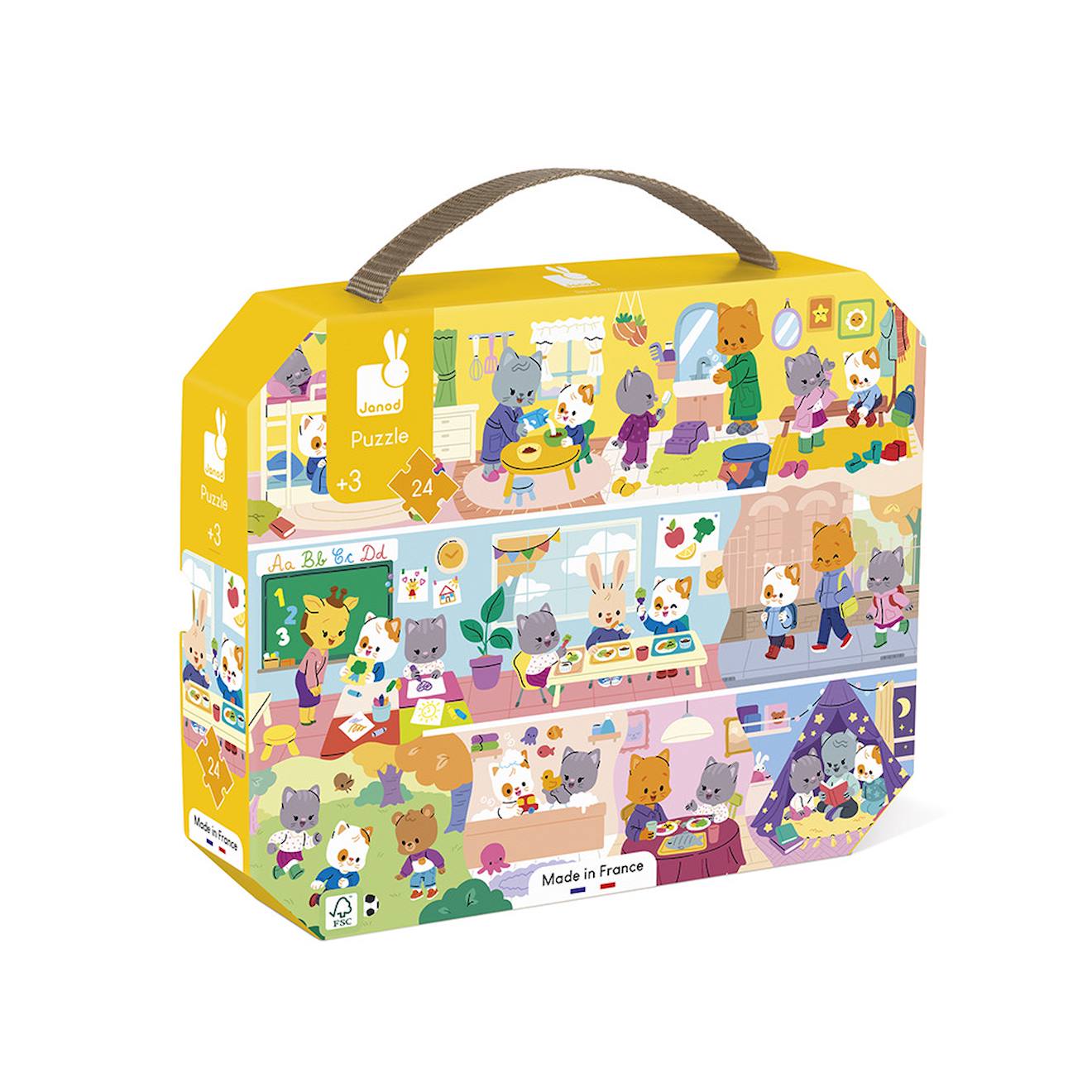Puzzle Éducatif 24 Pcs Rituels De La Journée Multicolore