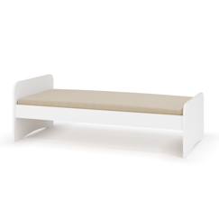 Chambre et rangement-Chambre-Pack lit avec matelas bois massif talia
