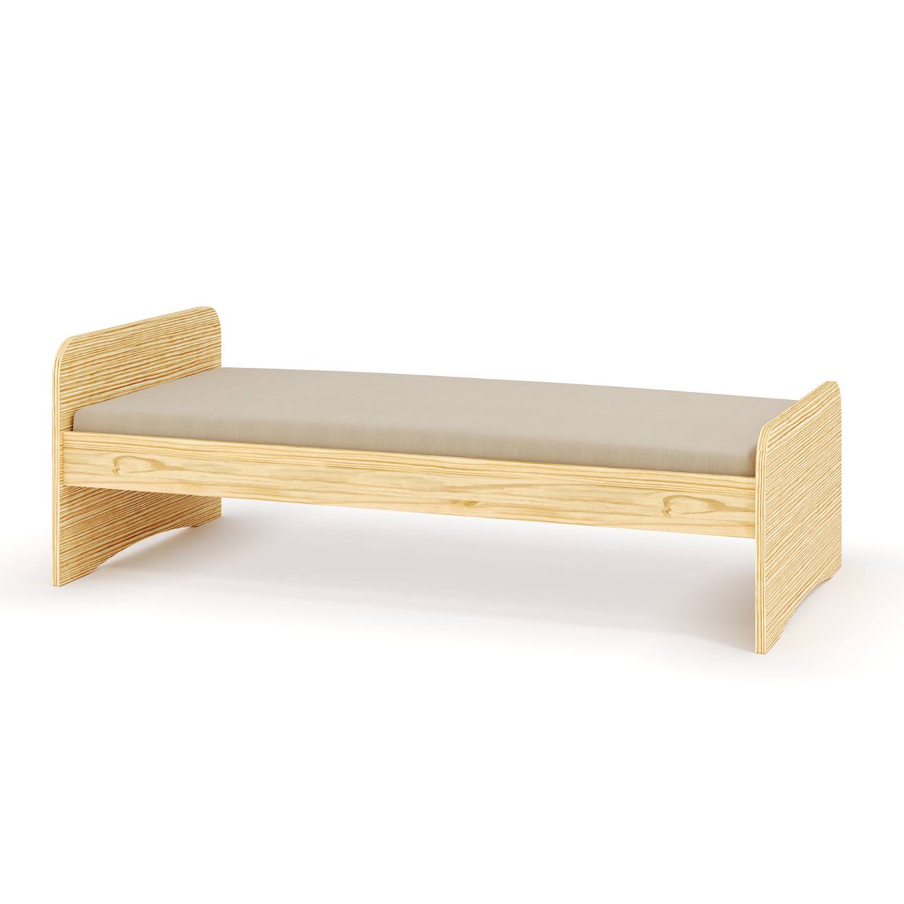 Pack Lit Avec Matelas Bois Massif Talia Bois