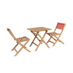 Jouet-Jeux de plein air-Aires de jeux-Table de jardin bistrot enfant bois d'acacia + 2 assises - elise