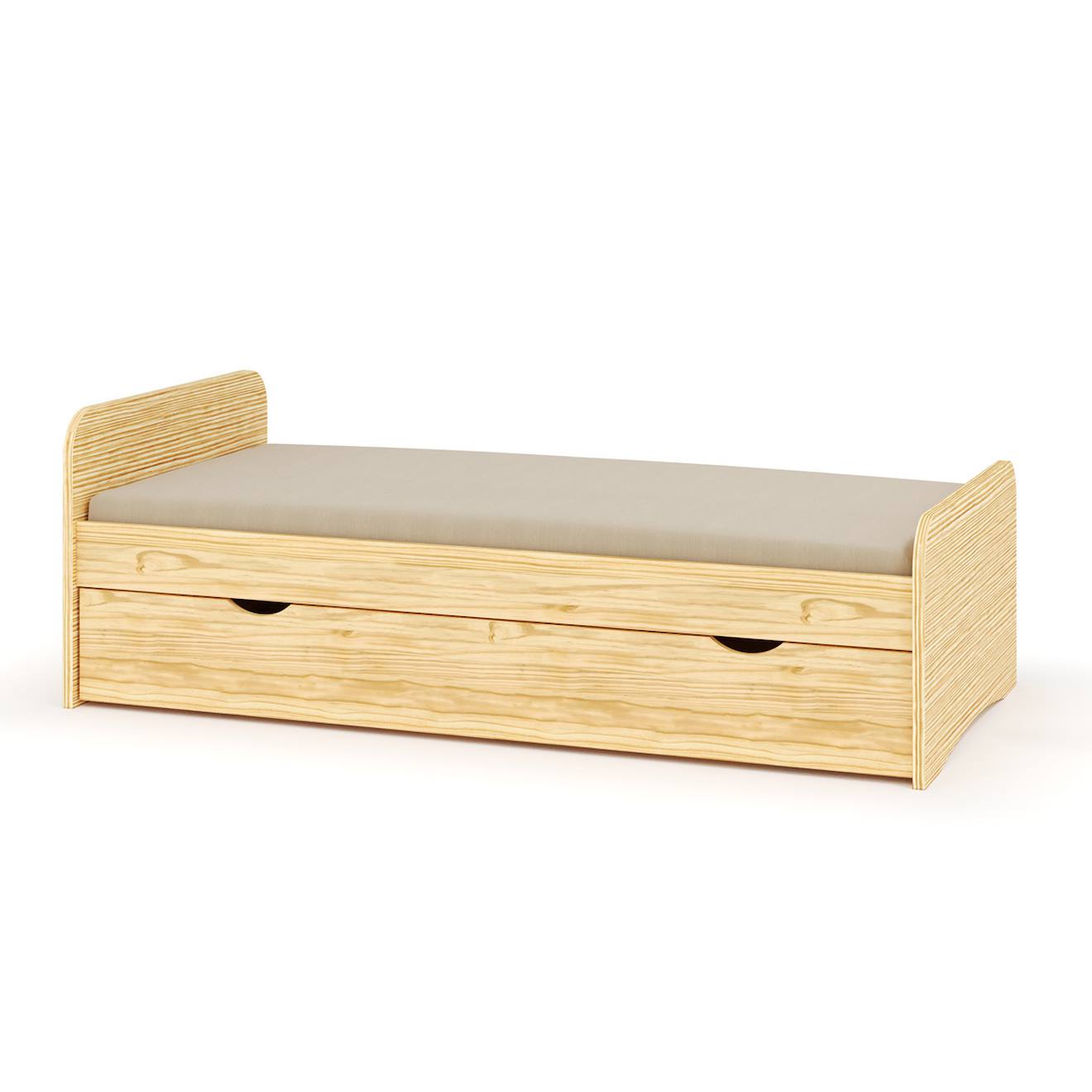 Lit Gigogne Avec Matelas Bois Massif Talia Bois