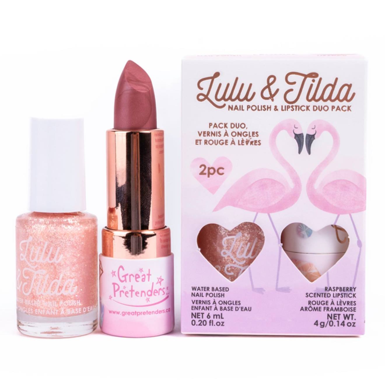 Coffret Maquillage Enfant Vernis À L'eau & Rouge À Lèvres Rose