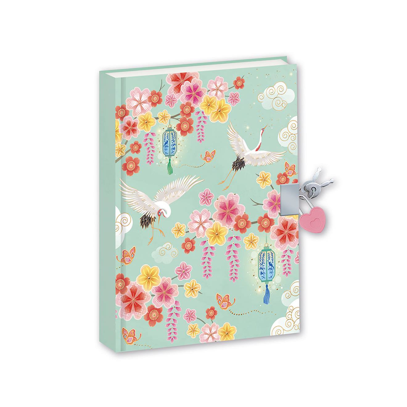 Journal Intime Avec Cadenas C'ur Et 2 Clés Vert