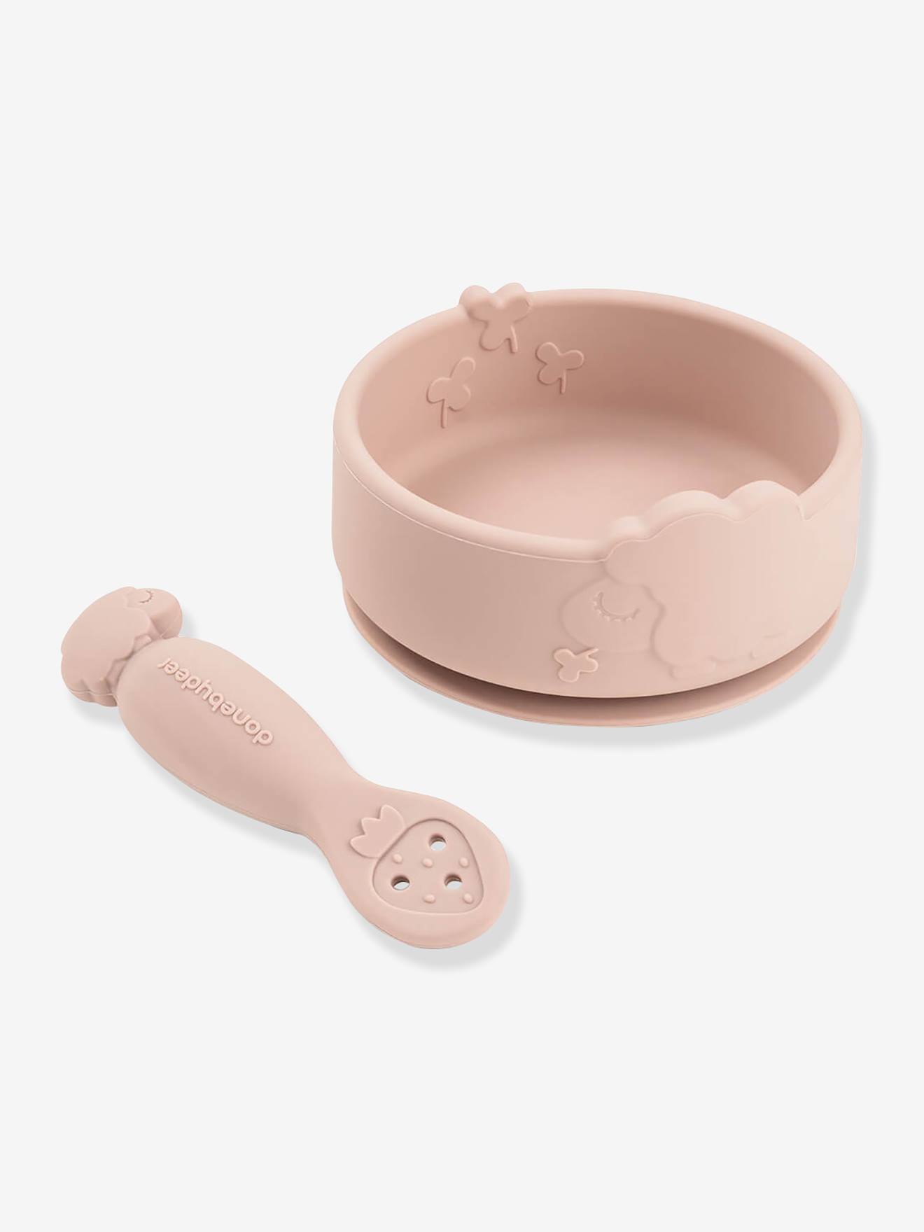 Coffret premier repas ventouse rose