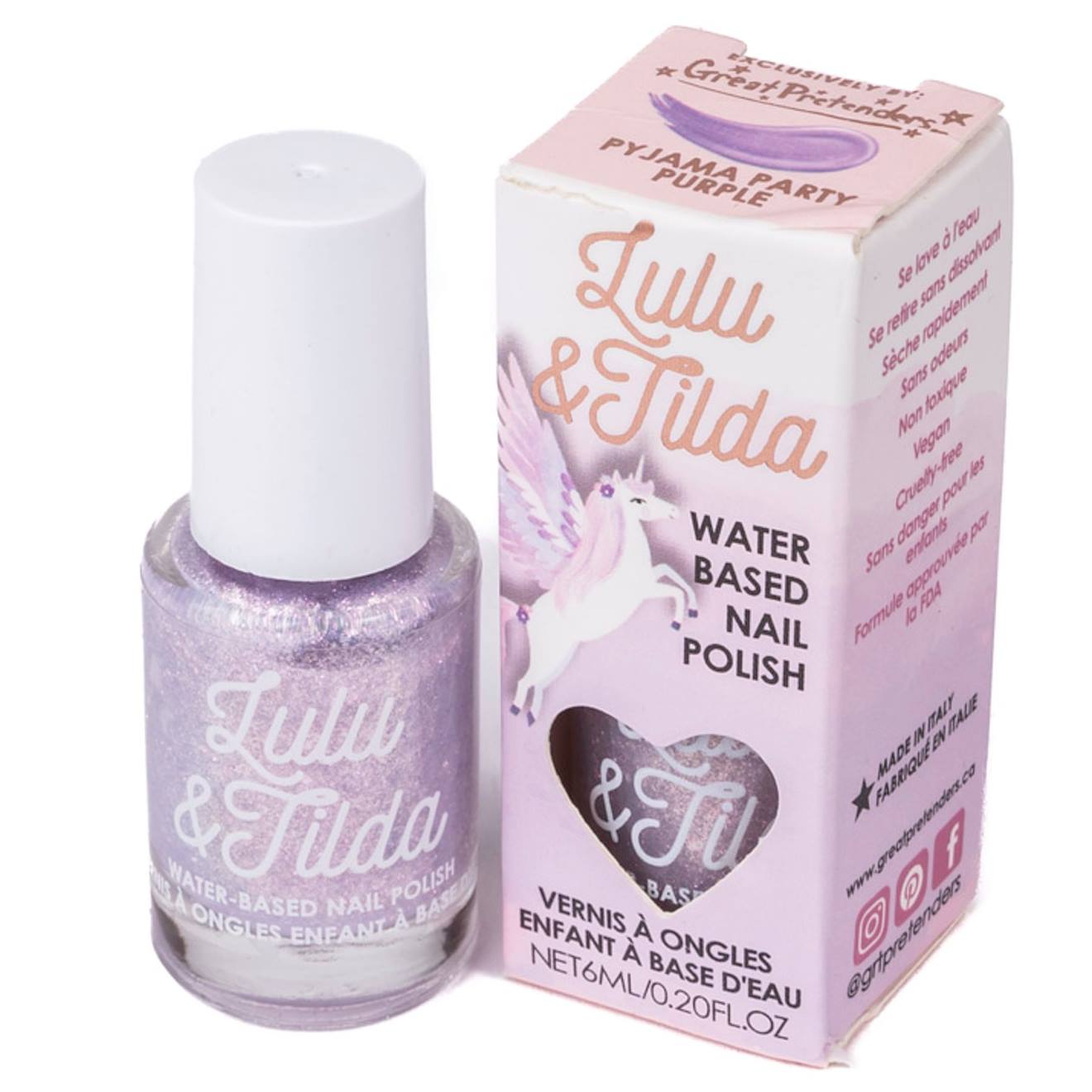 Vernis À Ongles Enfant Lavable À L'eau Mauve