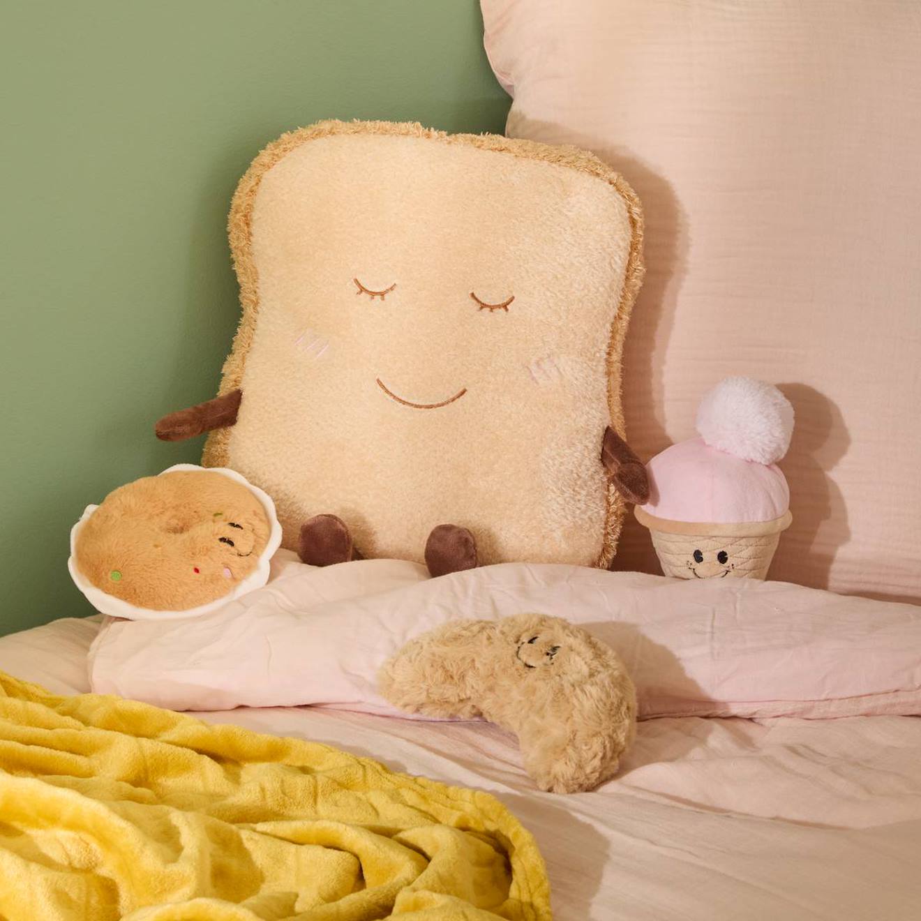 Coussin Enfant Toast - Fraci Beige