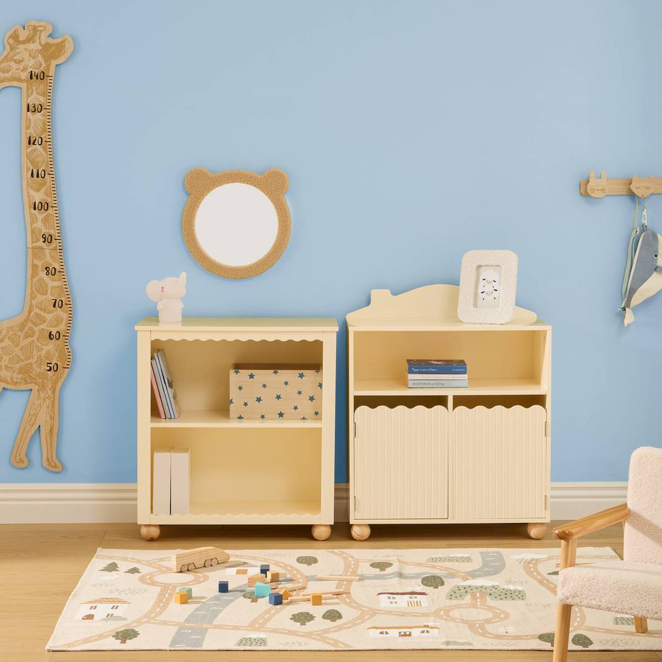 Bibliothèque Enfant 2 Portes - Bouli Beige