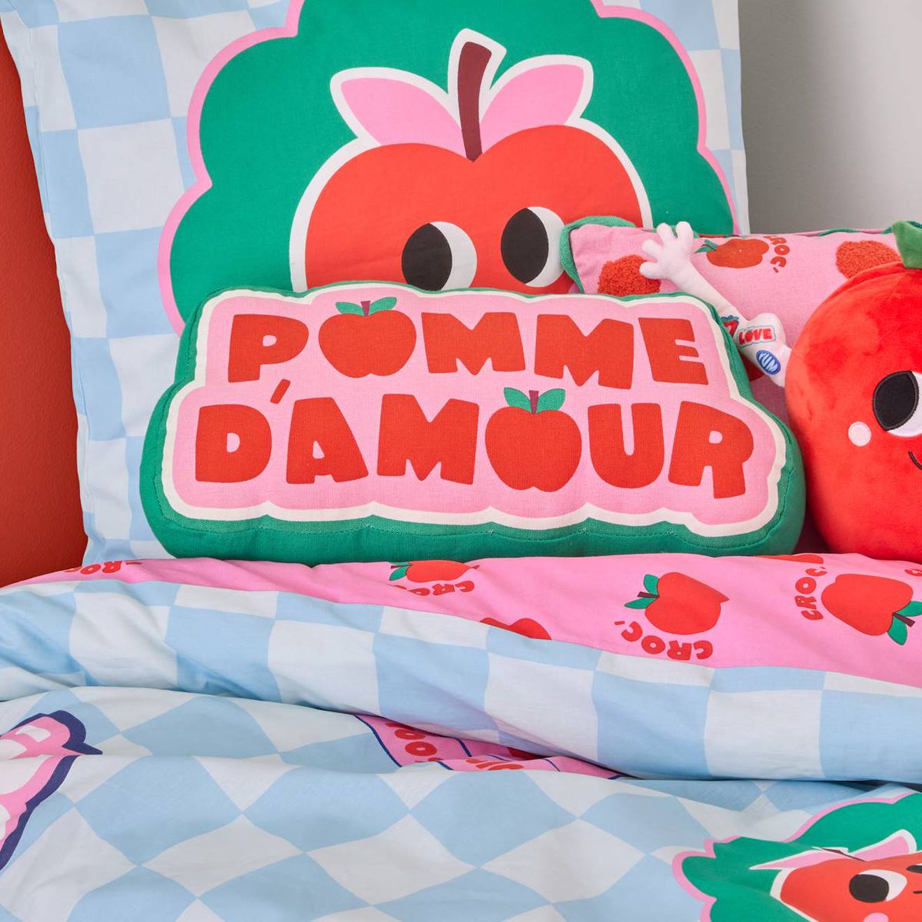 Coussin Pomme D'amour - Cha Cha Pop Multicolore