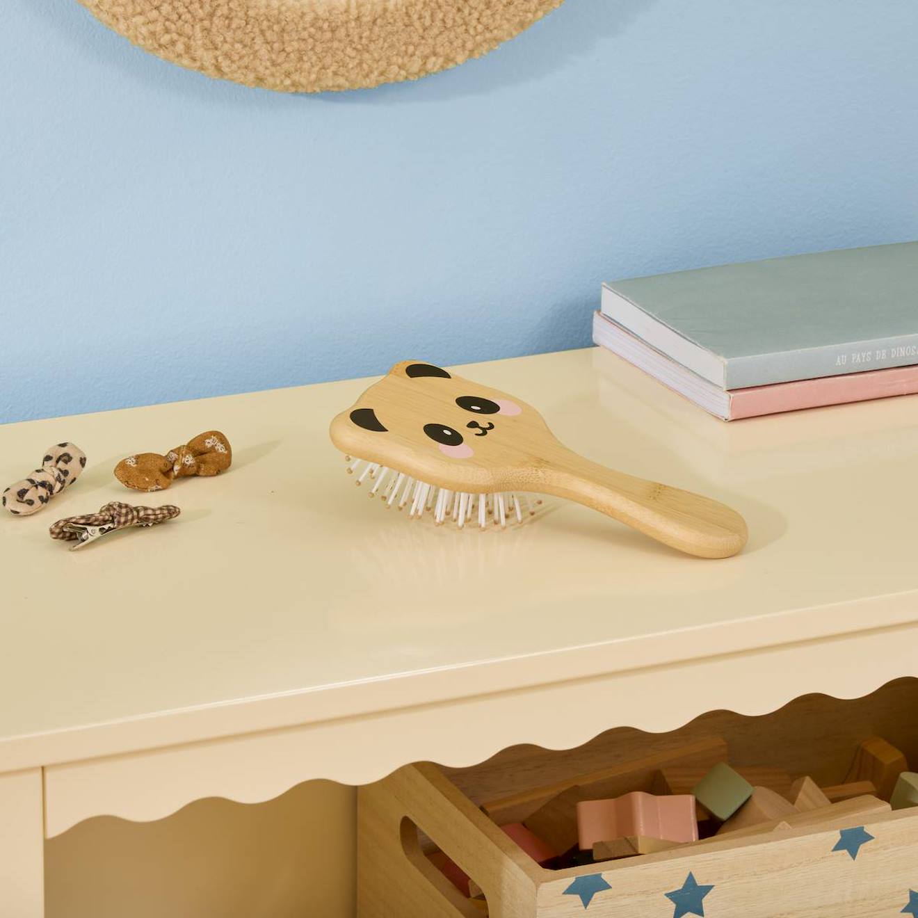 Brosse À Cheveux En Bambou Panda - Niami Beige (Atmosphera For Kids) - Couverture