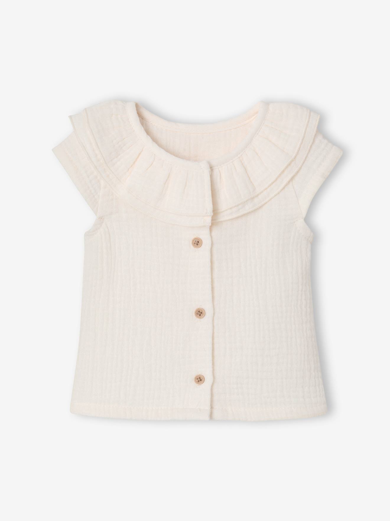 Blouse fille naissance cru 8 €