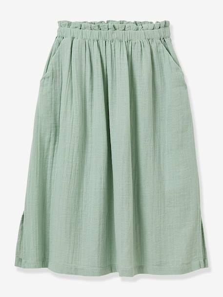 Fille-Jupe longue gaze de coton bio